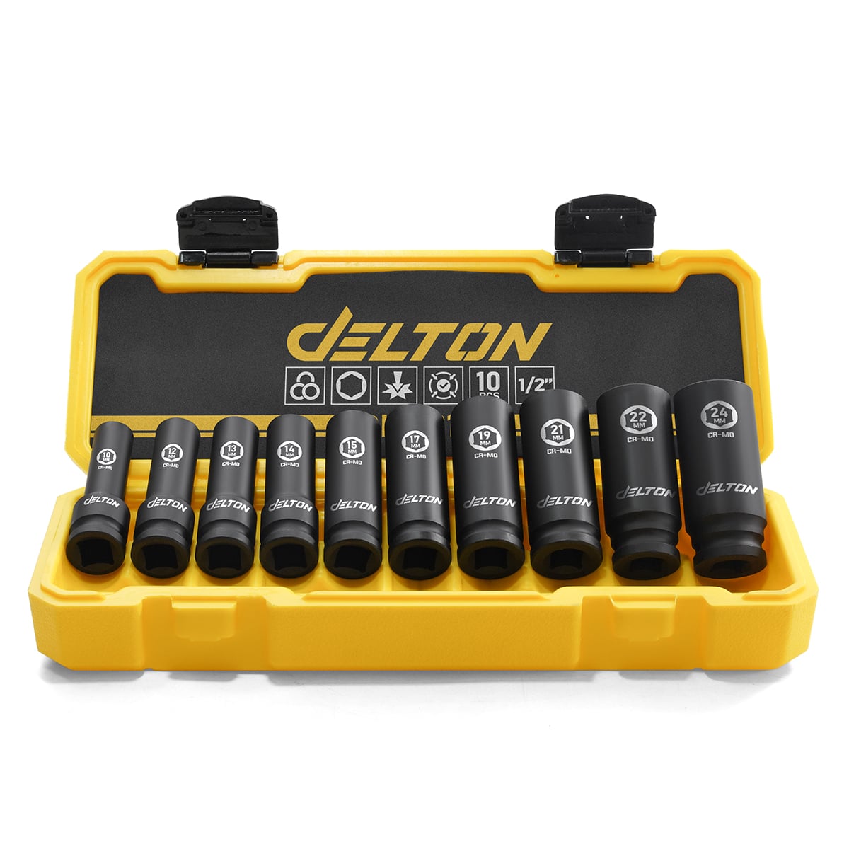 ชุดลูกบ็อกซ์กระแทก DELTON รุ่น DIM-3112 1/2 นิ้ว แพ็ก 10 ชิ้น_0